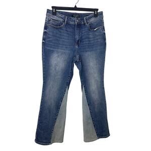 Judy Blue Flare Fit Denim Jeans Two Toned Women's Plus Size 16W Mid Rise Stretch